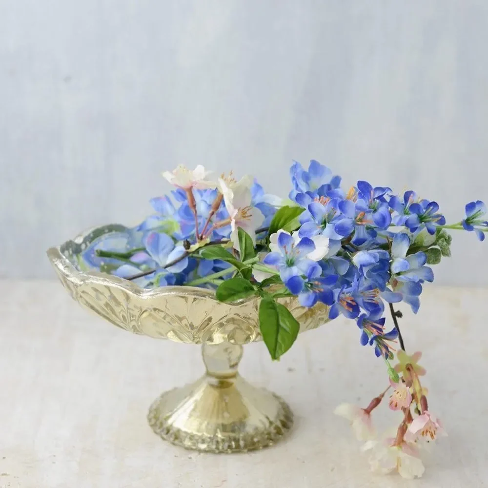 Accent Decor Gold mercury Carraway Pedestal Dish Flower Vase Wedding Centerpiec